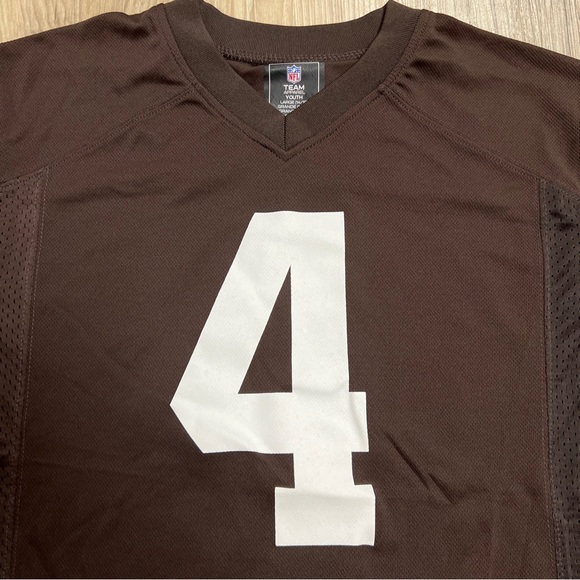 NFL Team Apparel Cleveland Browns Deshaun Watson Jersey Youth Medium 10/12 NWT - Picture 3 of 8